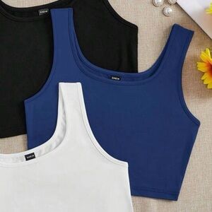 SHEIN Royal Blue Ribbed Tank Top